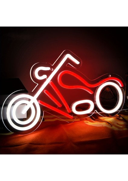 Neon LED Dekoratif Aydınlatma -Motor, 40X22CM-