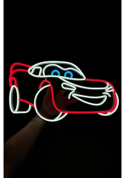 Neon LED Dekoratif Aydınlatma -Arabalar, Mcqueen, 45X25CM-