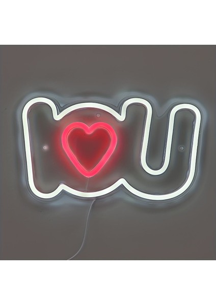 Neon LED Dekoratif Aydınlatma -I Love You, 40X24CM- fiyatları
