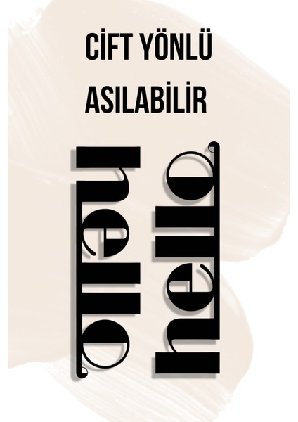 Imvulart Hello Metal Duvar Dekoru, Hello Yazısı, Ev Ofis Modern Dekorasyon, Siyah Duvar Dekoru, 48 x 13 cm fiyatları