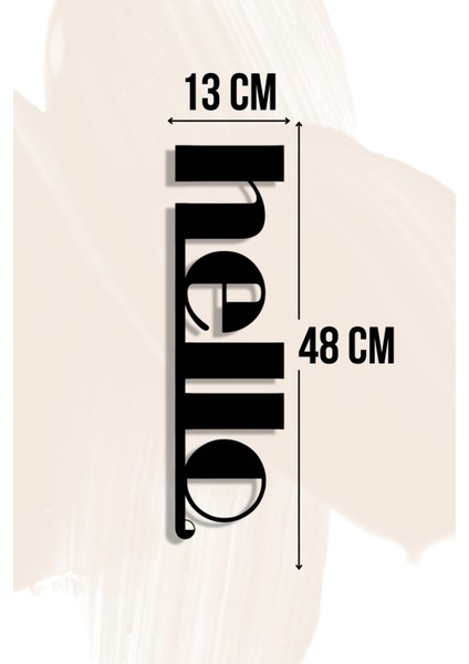 Imvulart Hello Metal Duvar Dekoru, Hello Yazısı, Ev Ofis Modern Dekorasyon, Siyah Duvar Dekoru, 48 x 13 cm fırsatları