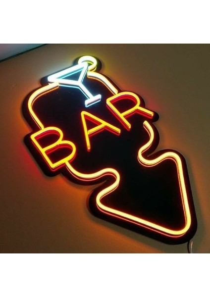 Neon LED Dekoratif Aydınlatma -Bar, 25X50 Cm-