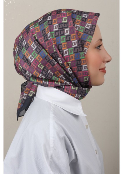 Lux Soft Pamuklu Eşarp 4040-222 Koyu Yeşil