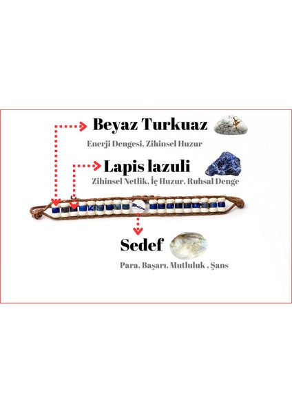 Kişiye Özel Baskılı Sedef, Lapis Lazuli & Turkuaz Doğal Taş Bileklik , Bakır Tel Örgülü, El Yapımı, Ayarlanabilir Kadın & Erkek Takı indirimleri