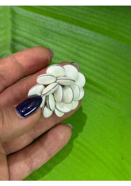 Boncuklu Yaka Iğnesi Giyim Aksesuarı Türban Iğnesi 4 cm