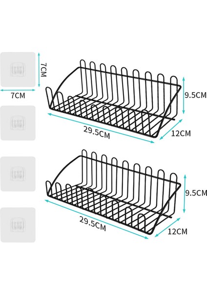 Düzenleyici Şampuanlık Sabunluk 2'li Set Askılı Duş Rafı Organizer (Yurt Dışından) fırsatları
