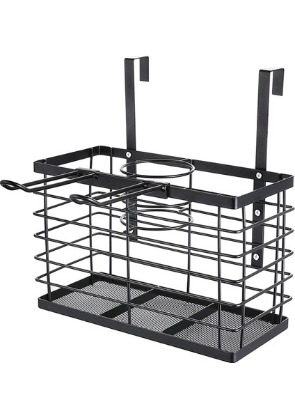 Paslanmaz Çelik Asılı Banyo Rafı, Saç Kurutma Makinesi, Dispenser, Siyah (Yurt Dışından)