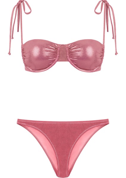 Balenli Pembe Bikini Takım