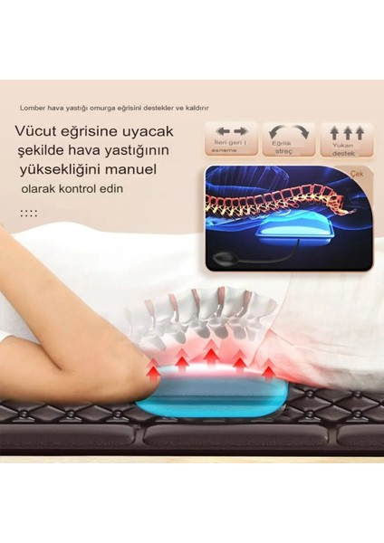 Ensiga Masaj Minderi Tüm Vucut Yoğurma Boyun Omurga, Bel Ve Sırt Ayak Masajı Titreşimli Motor Masaj Yatağı
