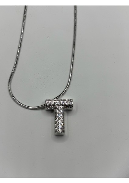 Zirkon Taşlı T Harfli Kolye fiyatları