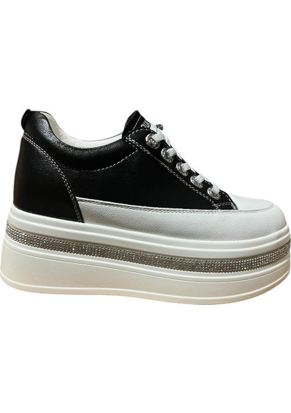 Yeni Sezon 4232 Deri Dolgu Topuklu Ortopedik Bayan Spor Ayakkabı