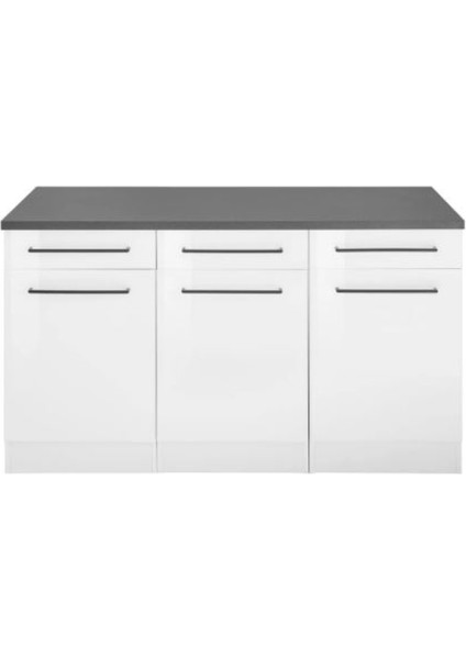 Tdesigno Aden Mutfak Çekmeceli Alt Modül 180 cm Beyaz -Tezgah Dahil