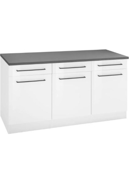 Tdesigno Aden Mutfak Çekmeceli Alt Modül 180 cm Beyaz -Tezgah Dahil modelleri