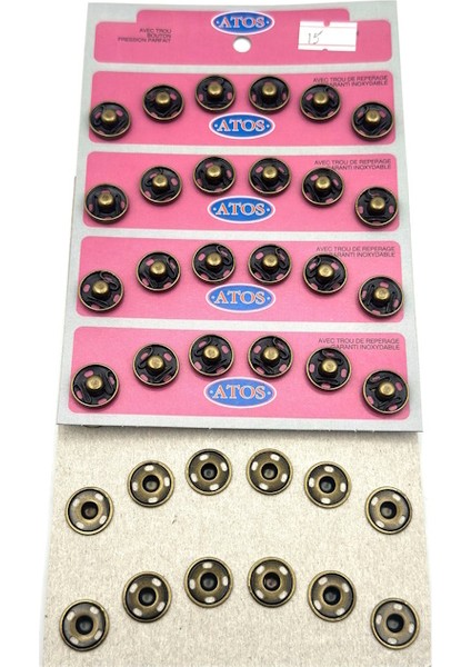 15 mm Çıt Çıt 24 Adet (Antik)24 Adet