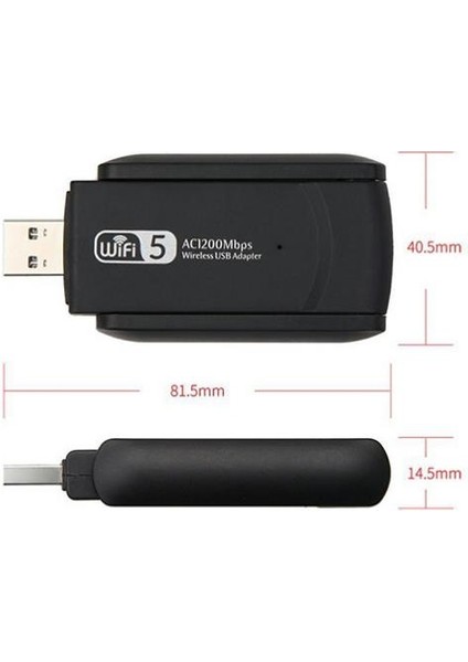 Elitstore USB Kablosuz Wifi Alıcı Adaptör AC1200 Mbps, Dual Band USB 3.0 fırsatları