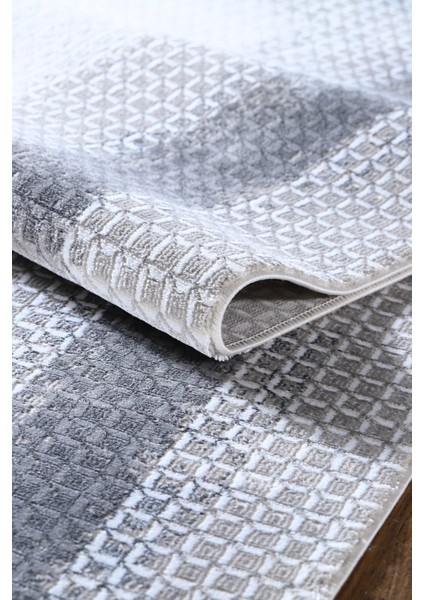 Safir 4038 Gri Uzun Ömürlü Yumuşak Polyester Halı