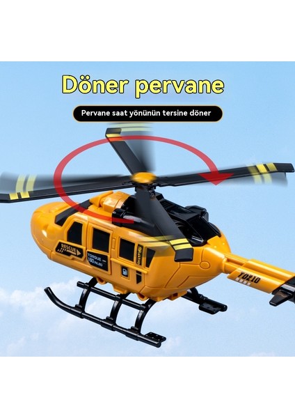 Çok Fonksiyonlu Çocuk Simülasyon Helikopter Atalet Pervaneli Uçak Modeli Eğitici Oyuncak (Yurt Dışından)