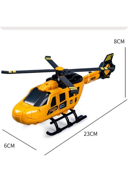Çok Fonksiyonlu Çocuk Simülasyon Helikopter Atalet Pervaneli Uçak Modeli Eğitici Oyuncak (Yurt Dışından)