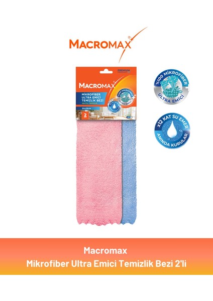 Ultra Emici Mikrofiber Temizlik Bezi 2'li