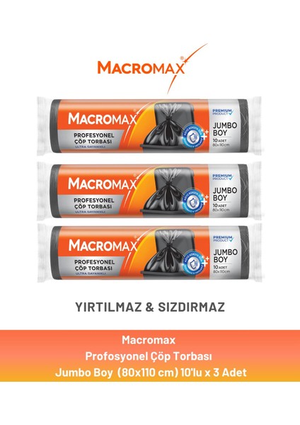 Profesyonel Çöp Torbası Jumbo Boy x 3 Adet