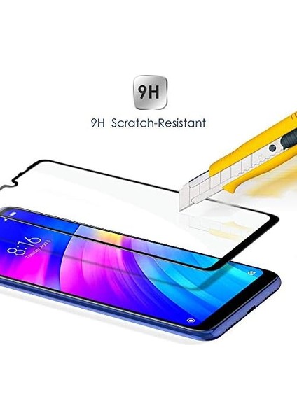 Xiaomi Redmi 7 Tam Kaplayan Temperli Cam Ekran Koruyucu Siyah