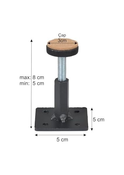 Baza Yatak Başı Mobilya Koltuk Kanepe Sabitleyici Stoper Ses Önleyici Boşluk Doldurucu Ayarlı Maksimum 8 cm Minimum 5 cm