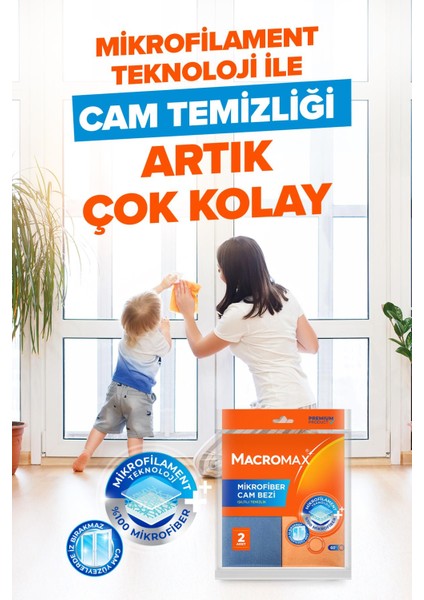 Mikrofiber Cam Bezi 2'li x 3 Adet