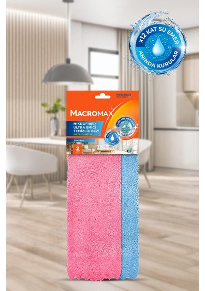 Ultra Emici Mikrofiber Temizlik Bezi 2'li x 3 Adet