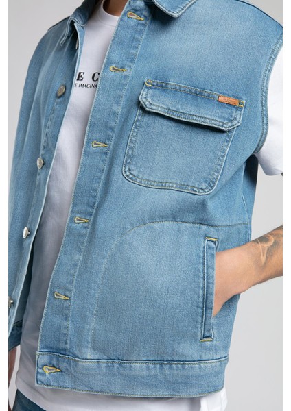 Over Vest Erkek Jean Yelek
