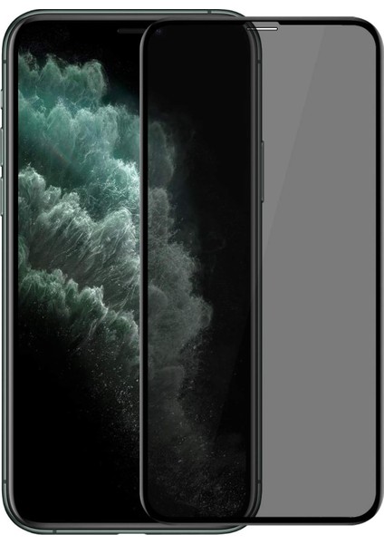 Apple iPhone 11 Pro Max (6.5'') Privacy 5d Gizlilik Filtreli Cam Ekran Koruyucu Siyah