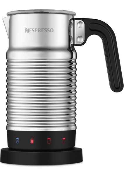 Aeroccino 4 Süt Köpürtücü, Elektrikli Köpük Hazırlayıcı, 120 ml Kremsi Süt Köpüğü ve 240 ml Sıcak Süt İçin, Bulaşık Makinesinde Yıkanabilir Köpürtücü, Gümüş