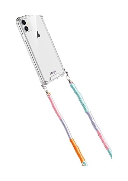 Lilac Rengarenk 110 cm El Örgüsü Telefon ve Çanta Askısı (Renkli)