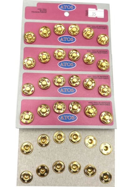 15 mm Çıt Çıt 24 Adet (Sarı)