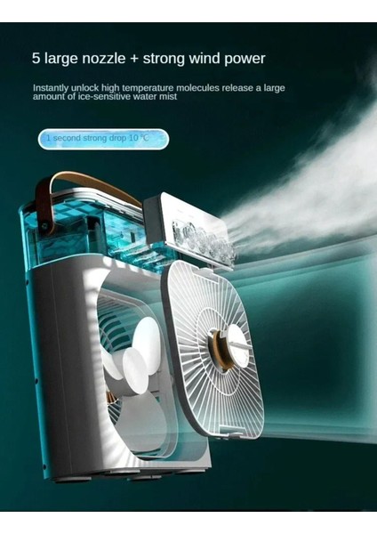 Hava Nemlendirici Uyumlu Vantilatör Serinleticii LED Işıklı Masa Fanı Nemlendiricili modelleri