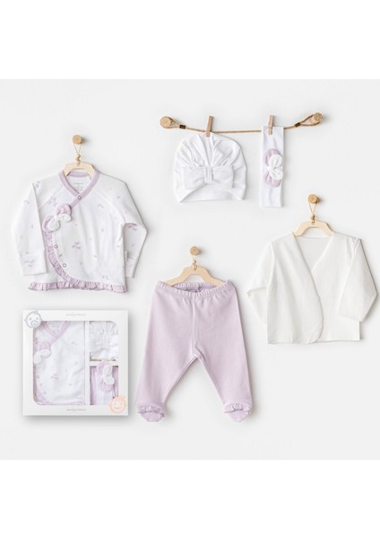 Kız Bebek Hastane Çikişi 5 Pcs Newborn Set Magical Butterfly AC25570
