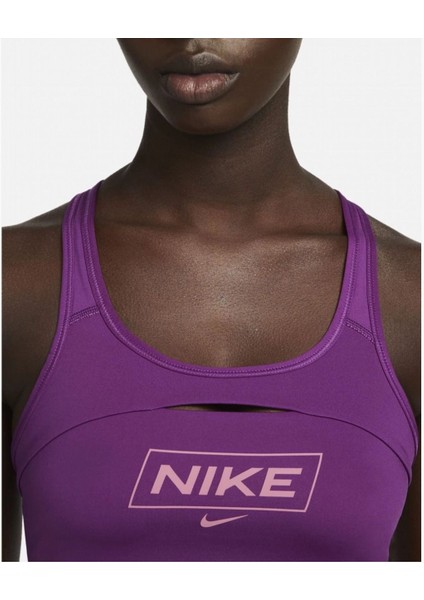 Women's Pro Swoosh Medium-Support Non-Padded Graphic Sports Bra In Purple DQ5252-503 modelleri
