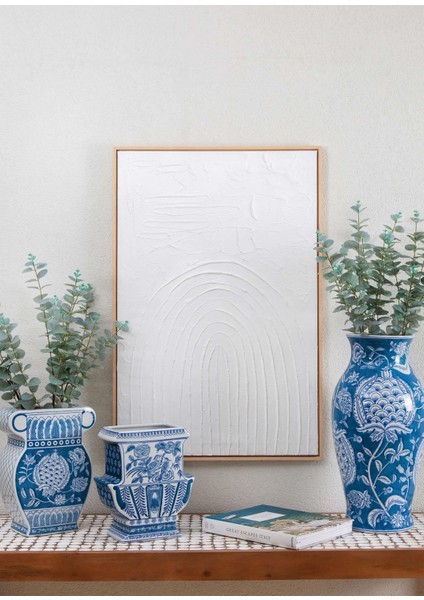 Dekoratif Küp Vazo Mavi 24X13X28 cm fırsatları