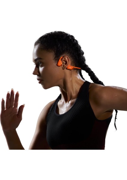 OpenRun Pro 2 Bluetooth 5.3, Kemik İletim Teknolojisi, IP55 Suya Dayanıklı, 12 Saat Pil Ömrü, Açık Kulak Tasarımlı Kablosuz Spor Kulaklık – Turuncu (Mini Beden)