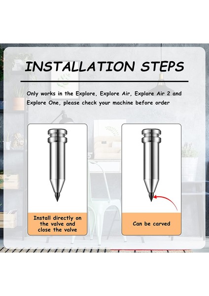 Gravür Ucu Aşındırma Aracı 6 Adet Çeşitli Metal Damgalama Boşlukları ile Gravür Aracı Explore, Air, Air 2 ile Uyumludur (Yurt Dışından) fırsatları