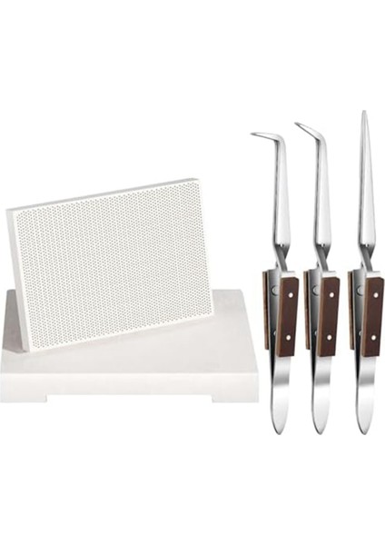 Kilitli Cımbızlı Kaynak Blokları Petek Seramik Kaynak Plakası Cımbızlı Kaynak Pedleri Takı Yapımı Kit (Yurt Dışından)