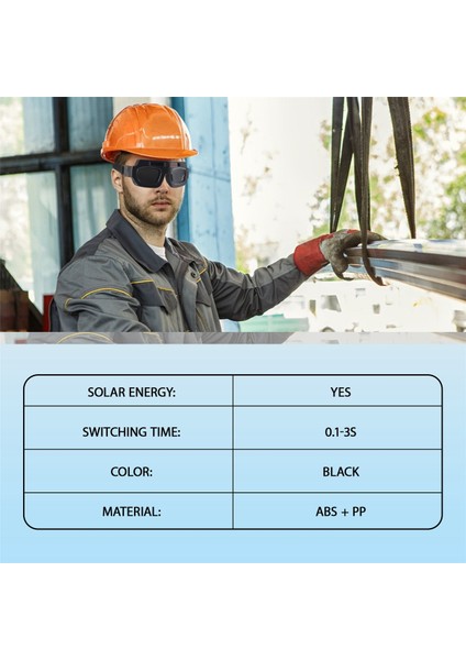 1 Adet Güneş Enerjili Otomatik Kararan Kaynak Maskesi Kask Gözlük Kaynakçı Gözlük Ark Anti-Şok Lens Göz Koruması (Yurt Dışından)