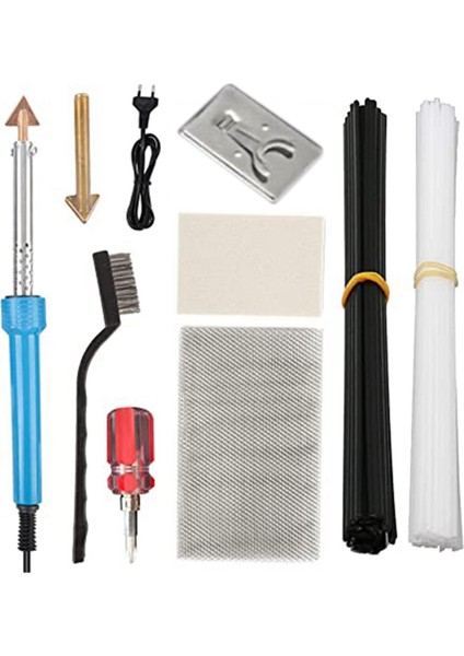 Plastik Kaynak, 80W Plastik Kaynak Makinesi Seti 2 Lehimleme Demir Ucu Ab Fişi ile Araba Tamponu Plastik Tamir Makinesi (Yurt Dışından)