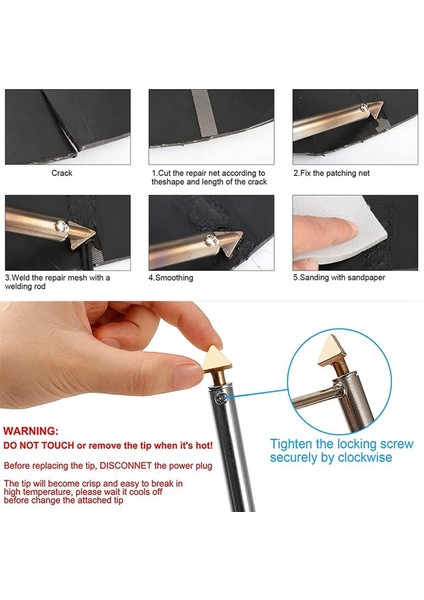 Plastik Kaynak, 80W Plastik Kaynak Makinesi Seti 2 Lehimleme Demir Ucu Ab Fişi ile Araba Tamponu Plastik Tamir Makinesi (Yurt Dışından) indirimleri