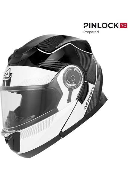 Serel 22-06 Kask Siyah Beyaz