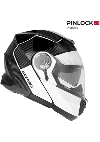 Serel 22-06 Kask Siyah Beyaz