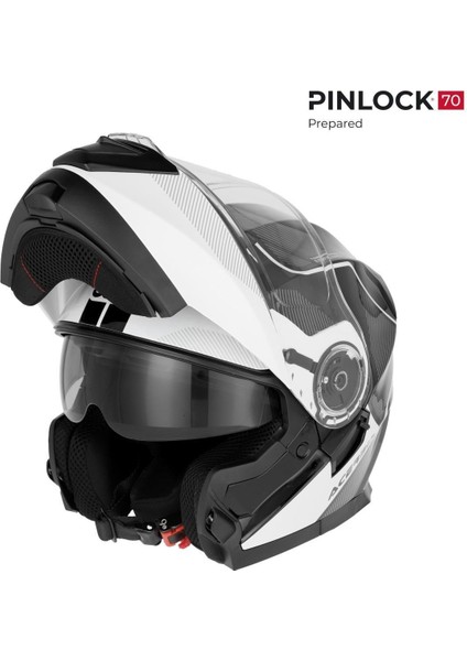 Serel 22-06 Kask Siyah Beyaz