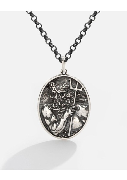 Gümüş Posedion Kolye