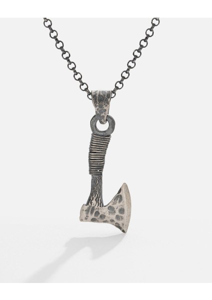 Gümüş Savaş Baltası Kolye