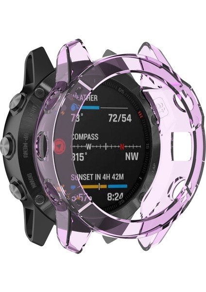 Garmin Fenix ​​​​6x / 6x Pro Şeffaf Tpu Silika G Saat Kılıfı Için Uygundur (Şeffaf Beyaz) (Yurt Dışından)
