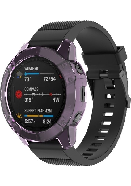 Garmin Fenix ​​​​6x / 6x Pro Şeffaf Tpu Silika G Saat Kılıfı Için Uygundur (Şeffaf Beyaz) (Yurt Dışından) modelleri